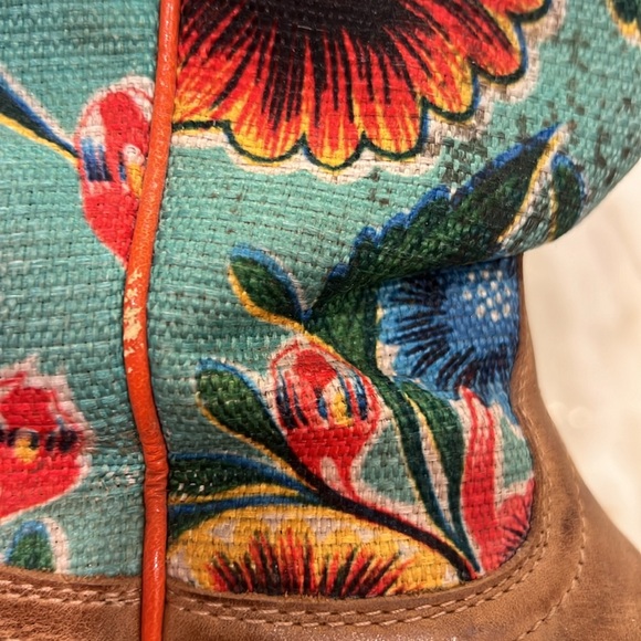 Ariat® Ladies Circuit Champion Floral Brown & Turquoise Boots - Picture 15 of 16